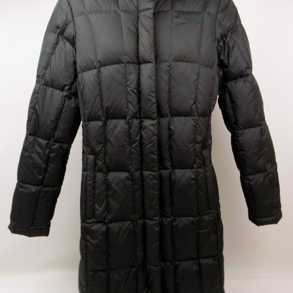 The North Face Metropolis 550 Down Long Quilted Coat Parka Black Size Medium